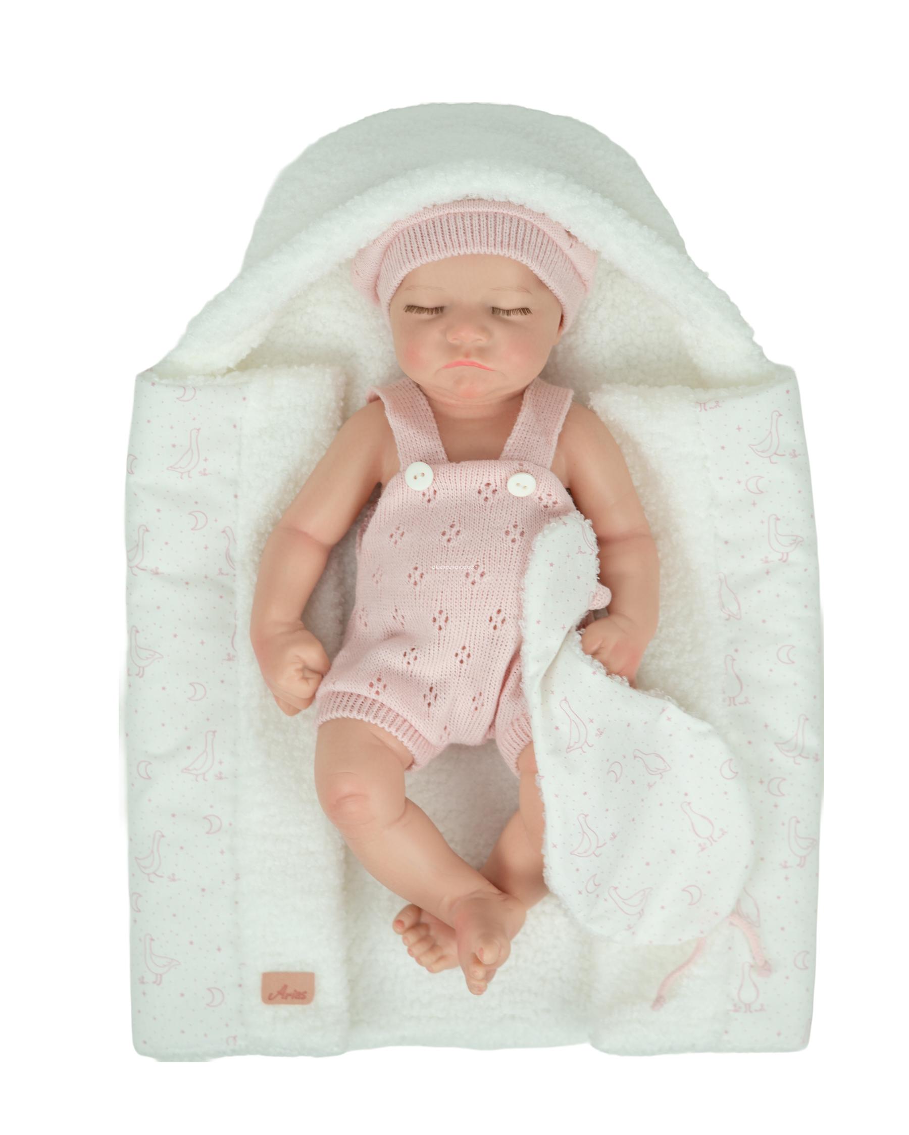 98206 REAL REBORN ARIAS ALMA 40 CM C/MANTA Y DOUDOU (Cuerpo Silicona, sexo niña) - Imagen 5