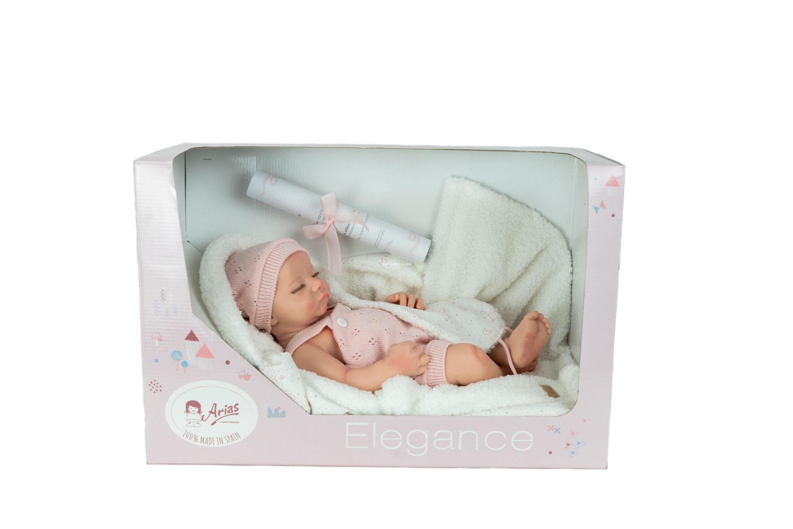 98206 REAL REBORN ARIAS ALMA 40 CM C/MANTA Y DOUDOU (Cuerpo Silicona, sexo niña)