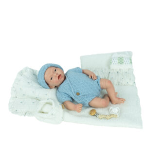 98207 REAL REBORN ARIAS AINA 40 CM C/CAMBIADOR Y PAÑUELO BABERO // Spanish Design  (Cuerpo Silicona, sexo niña)