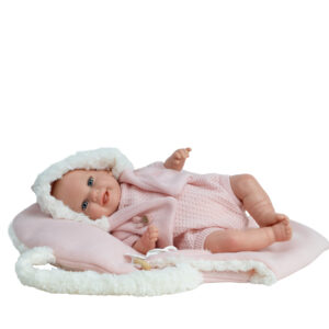98217 REBORN ARIAS 35 CM MABEL ROSA C/SACO PORTABEBE