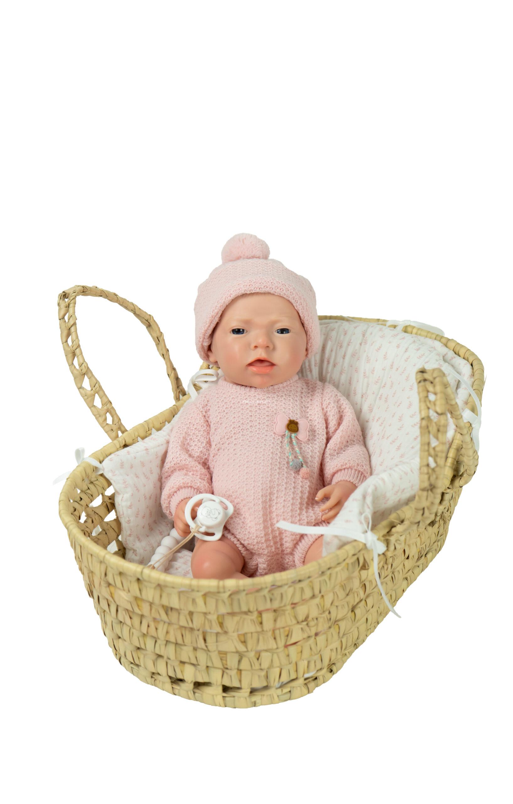 98230 REAL REBORN ARIAS ARLET 40 CM C/ CAPAZO MIMBRE // Spanish Design (Cuerpo Silicona, sexo niña) En Bolsa Tul - Imagen 11